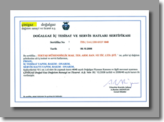 Çinigaz Sertifikası