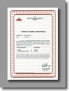 Yapım Hizmet Sertifikası
